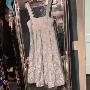 Amanda Uprichard Sky Blue Textured Dress